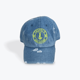 Light Denim Distressed Baseball Cap