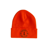 Neon Orange Skully with Black Logo