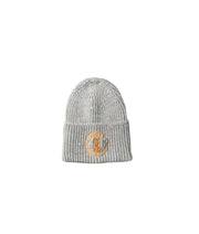 Gray Beanie with Orange Logo